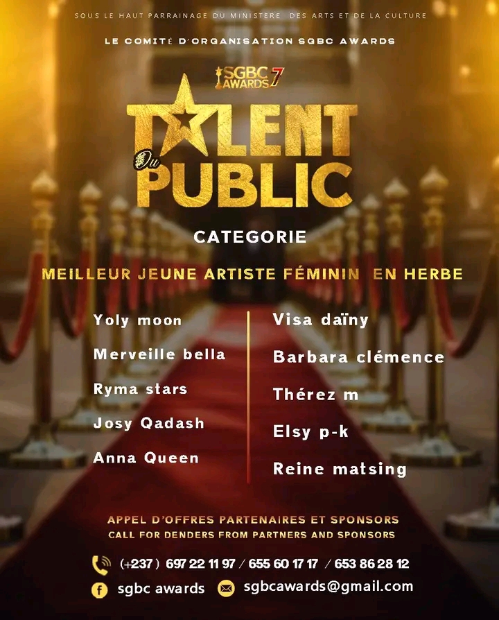 MEILLEUR JEUNE ARTISTE FÉMININ 