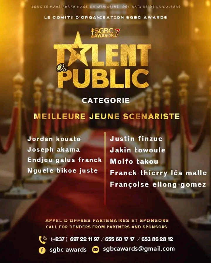 MEILLEUR JEUNE SCÉNARISTE 