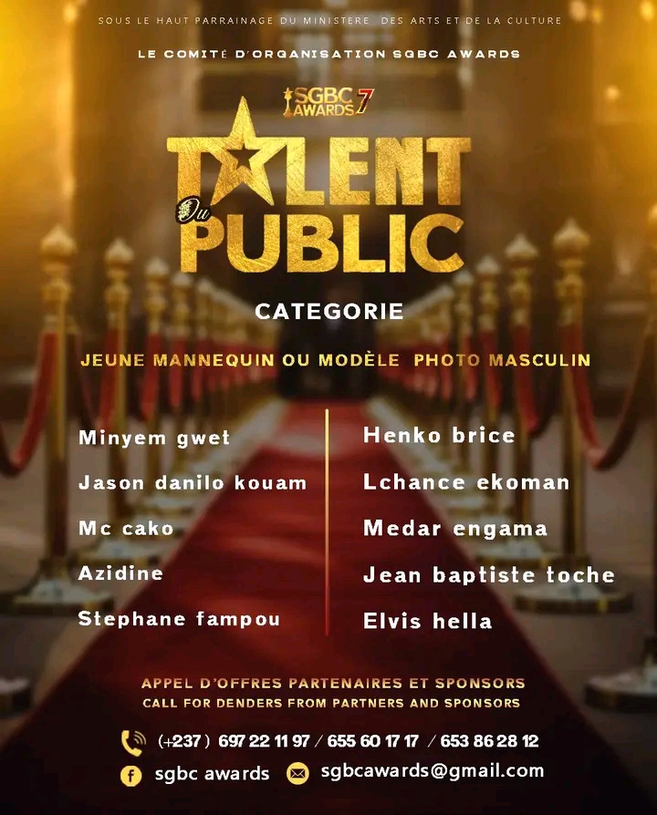 MEILLEUR JEUNE MANNEQUIN  OU MODÈLE PHOTO MASCULIN 